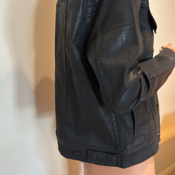 AG Adriano Goldschmied black denim jacket Robyn vintage medium NWT - Picture 8 of 12